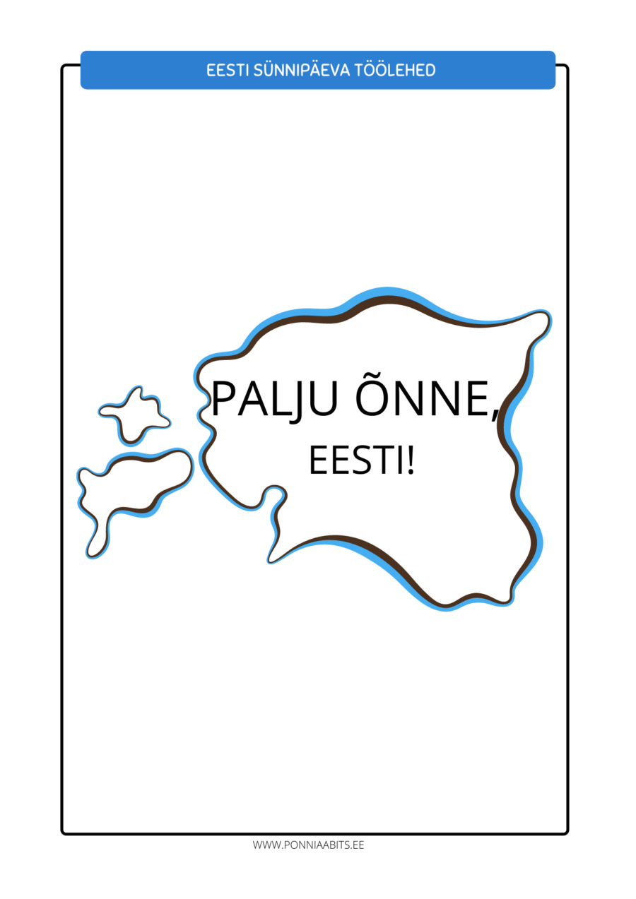 PALJU ÕNNE, EESTI!